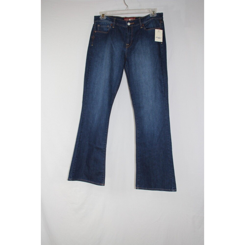 Lucky Brand Women's Sofia Boot Stretch Jeans 14/32 Darker Wash Worn Denim Cowboy